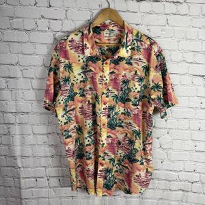 Billabong Stretch Cotton Hawaiian Shirt Vintage Print 2XL